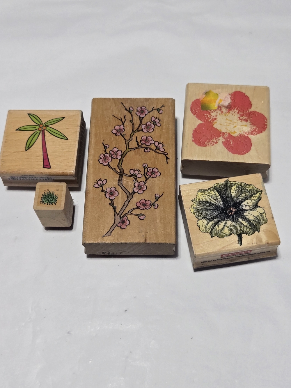 Lot 11- Wooden Floral and Nature Stamp Set